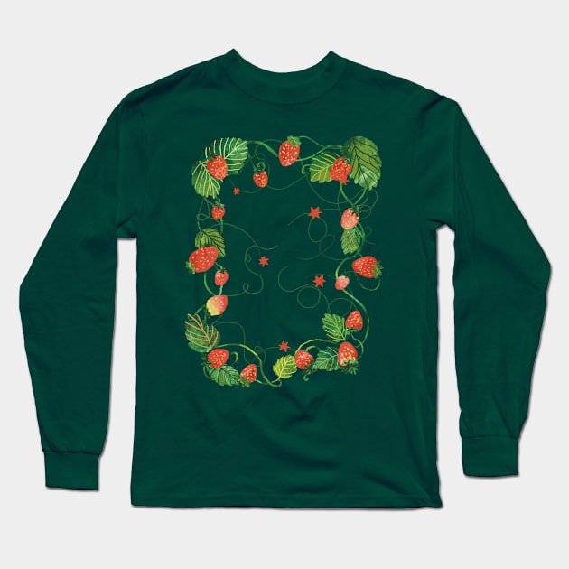 Berry Sweet Long Sleeve T-Shirt by Hannah Flanagan Art